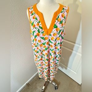 Draper James Orange and Pink Floral Dress